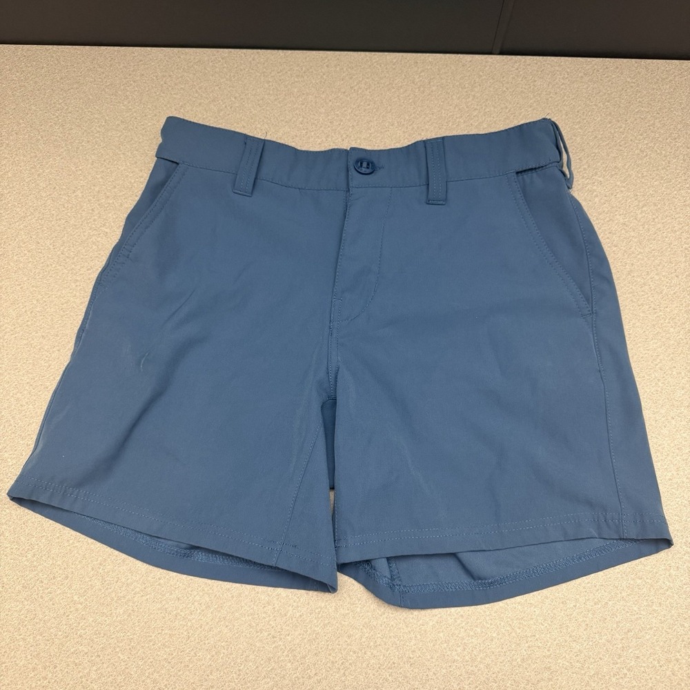 Huk Shorts Mens Small Blue Pursuit Fishing Hiking Outdoor Performance Quick Dry